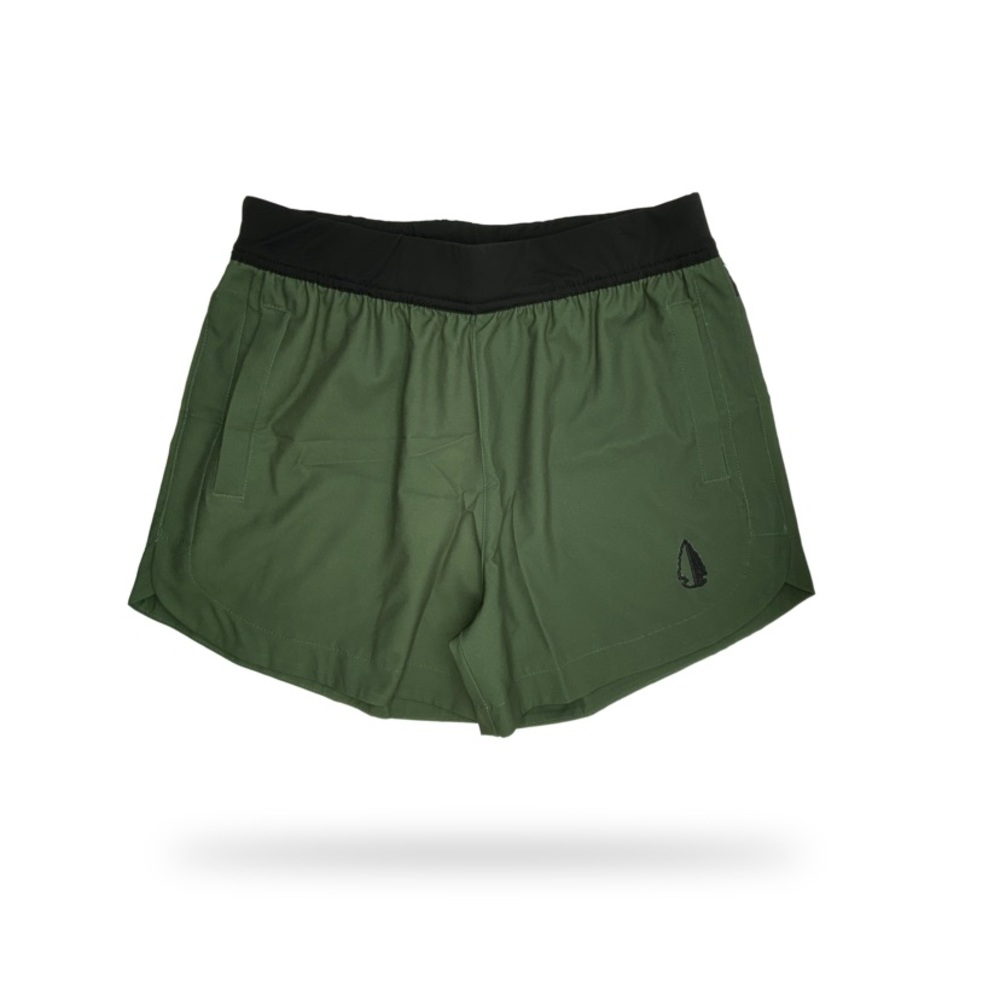 TACHUNTFISH WOMEN'S THF ATHLETIC SHORTS - OD GREEN
